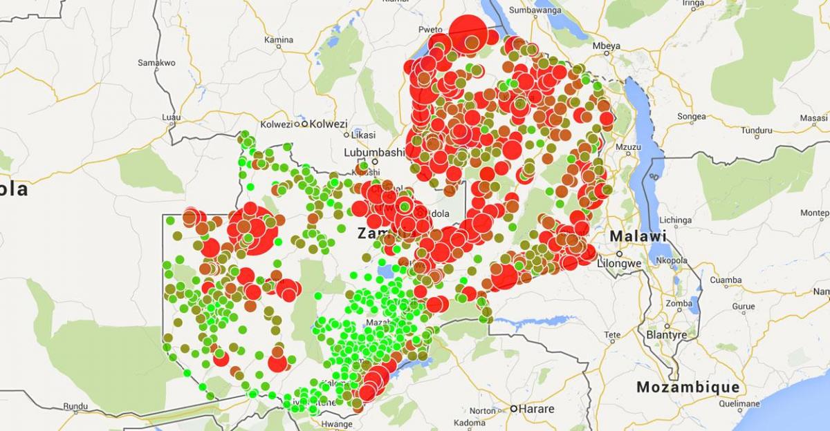 bản đồ của nước sốt rét 
