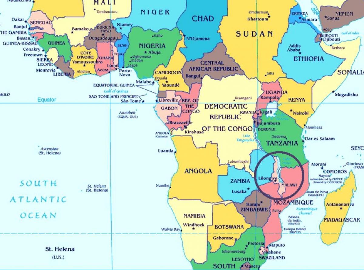 Tanzania nước trong bản đồ thế giới